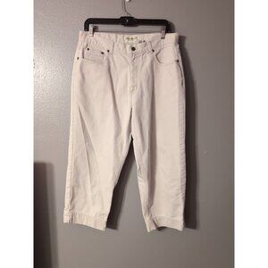 Eddie Bauer Beige Vintage Capri Denim Jeans Size 14